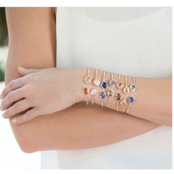 Real Simple Jewelry Saphire Sterling Silver Bangle - Picture 3 of 7